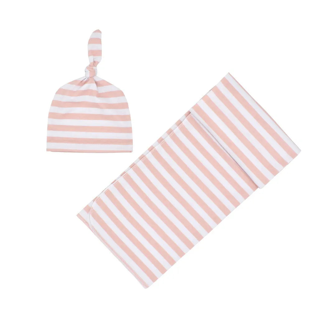 Cozy Baby Swaddle Set with Hat – Gentle Infant Wrap