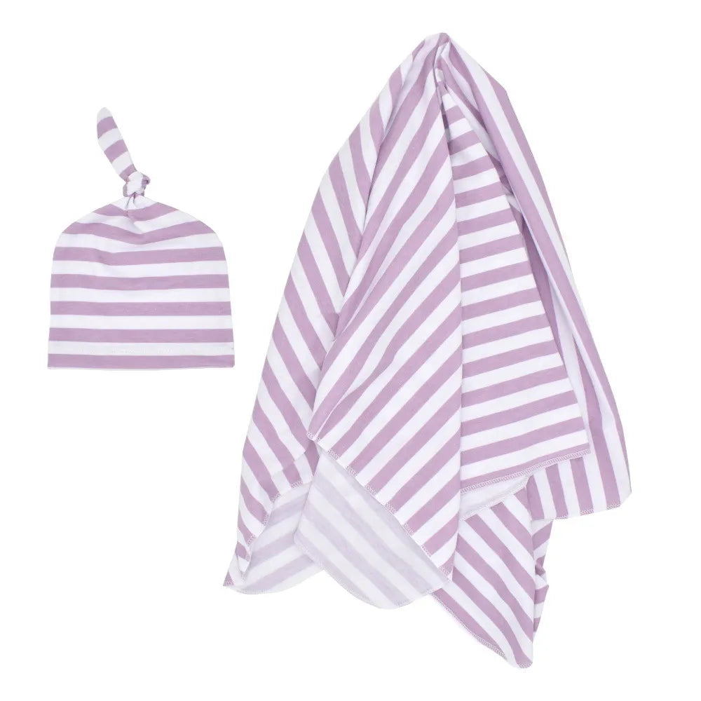 Cozy Baby Swaddle Set with Hat – Gentle Infant Wrap