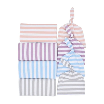 Cozy Baby Swaddle Set with Hat – Gentle Infant Wrap