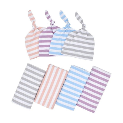 Cozy Baby Swaddle Set with Hat – Gentle Infant Wrap