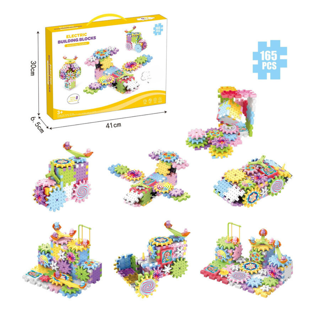 Colorful Spinning Wooden Building Blocks Set