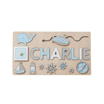 Custom Engraved Wooden Name Jigsaw Puzzle