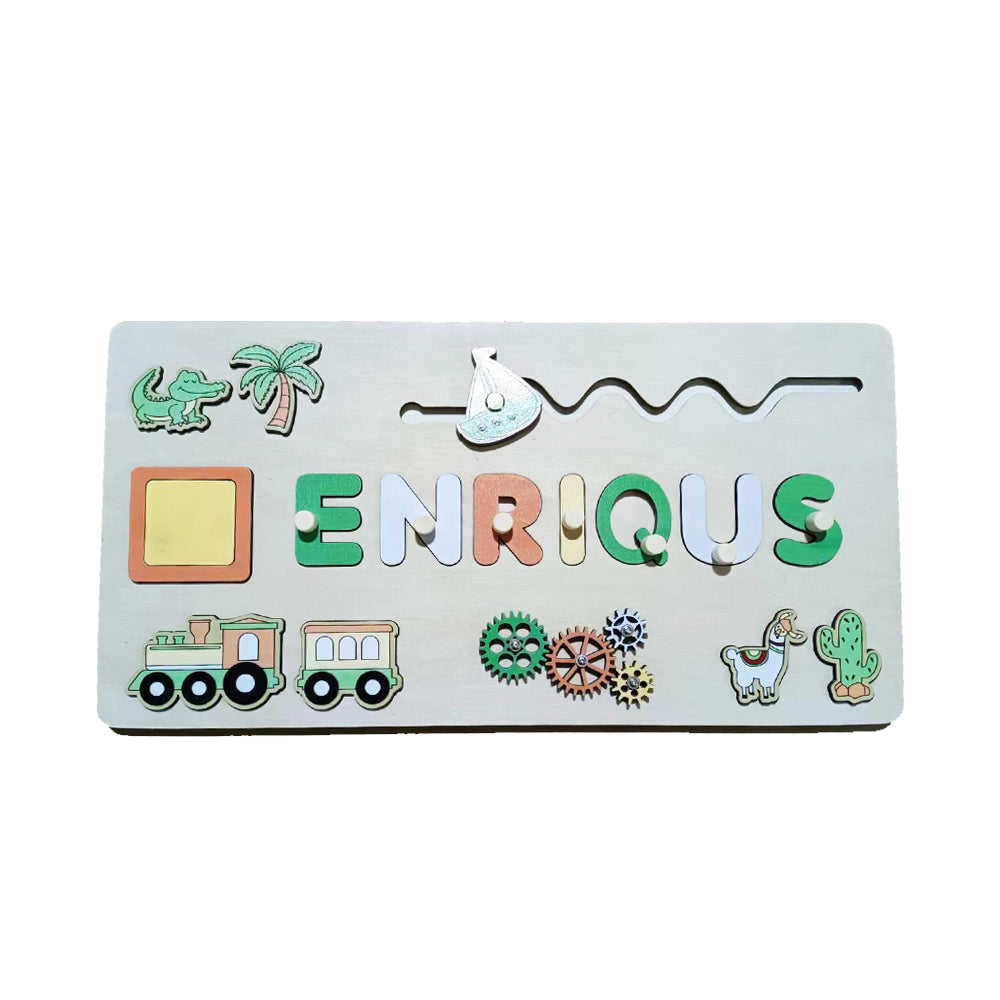 Custom Engraved Wooden Name Jigsaw Puzzle