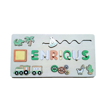 Custom Engraved Wooden Name Jigsaw Puzzle