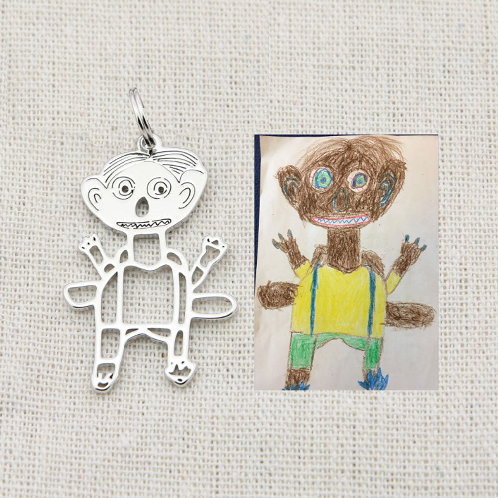 Custom Kids Drawing Pendant Necklace