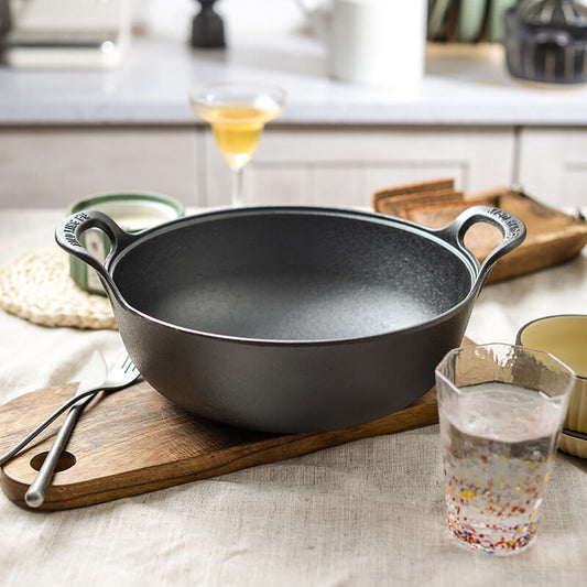 Premium Non-Stick Frying Pan with Wood Lid - Befez