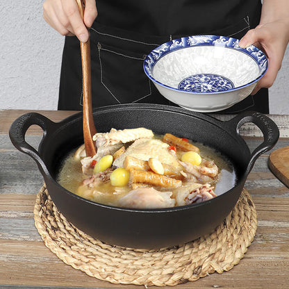 Premium Non-Stick Frying Pan with Wood Lid