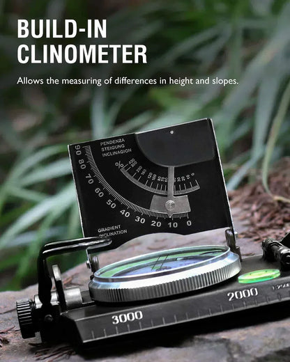 Tactical Compass with Inclinometer for Hiking Camping