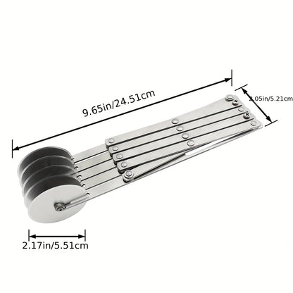 Easy 5 Wheel Pastry Dough Cutter with Handle
