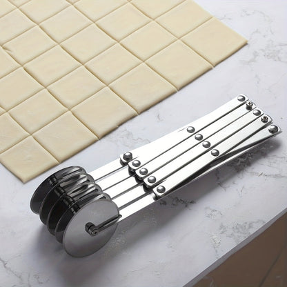 Easy 5 Wheel Pastry Dough Cutter with Handle