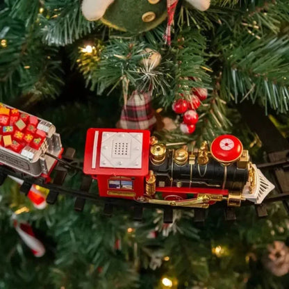 Fun Christmas Tree Train Set with Lights and Sound