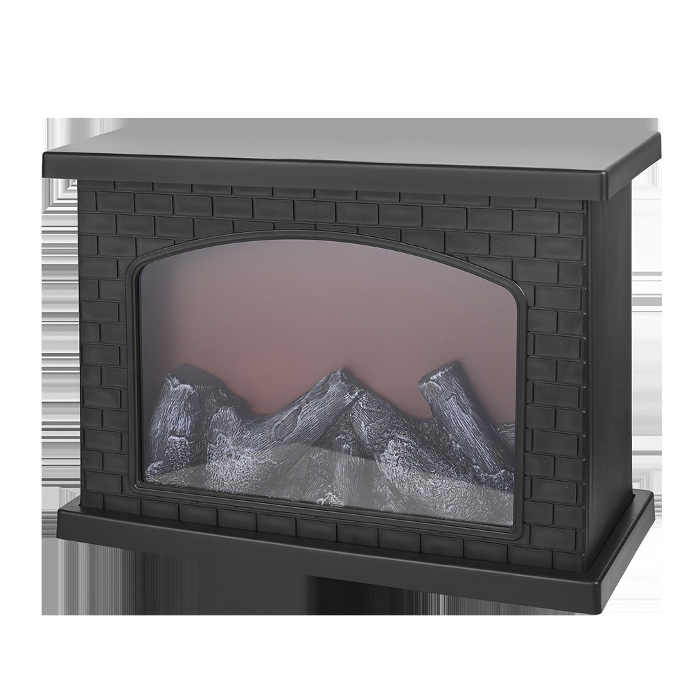 Warm Rectangular Electric Fireplace Lamp