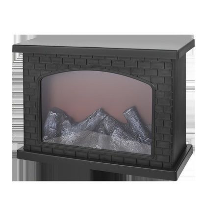Warm Rectangular Electric Fireplace Lamp