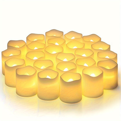 Warm White LED Candle Lights Set of 24