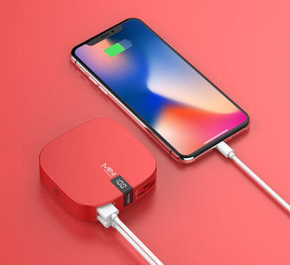 Compact 10000mAh Portable Charger with Fast Dual USB