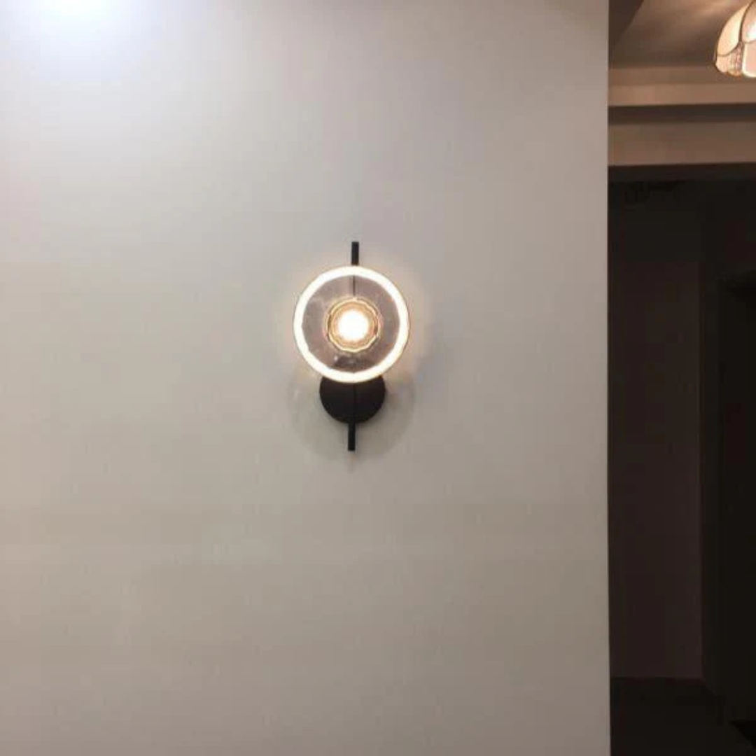 Sleek Glass Contemporary Wall Light