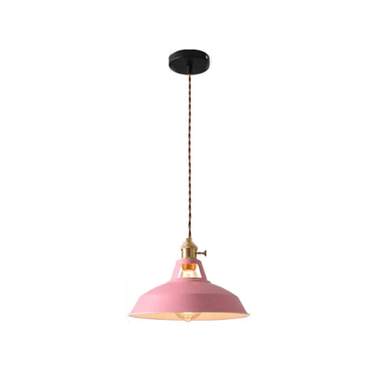 Retro Pastel Pendant Light - Chic Metal Glow