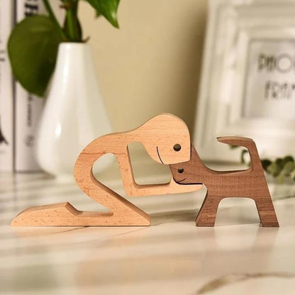 Cute Animal Figurine Wooden Table Decor