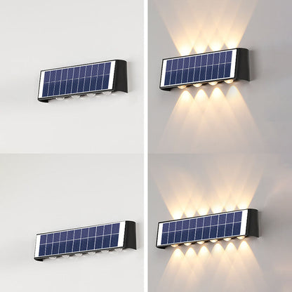 Outdoor Solar LED Wall Light Waterproof Rectangular Lamp