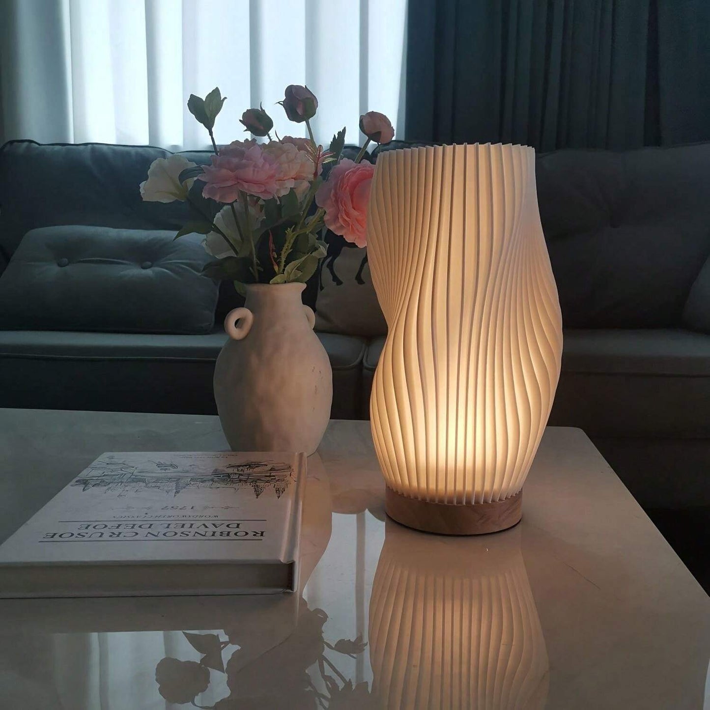 Colorful Curved Mood Table Lamp