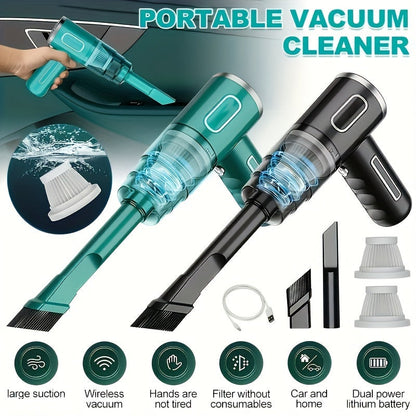 Compact Cordless Handheld Vacuum Cleaner for Car Home