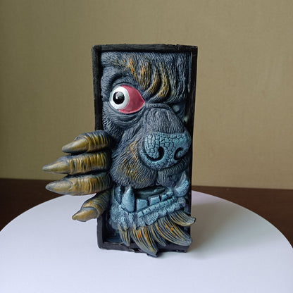 Dark Fantasy Monster Bookend in Black Grey