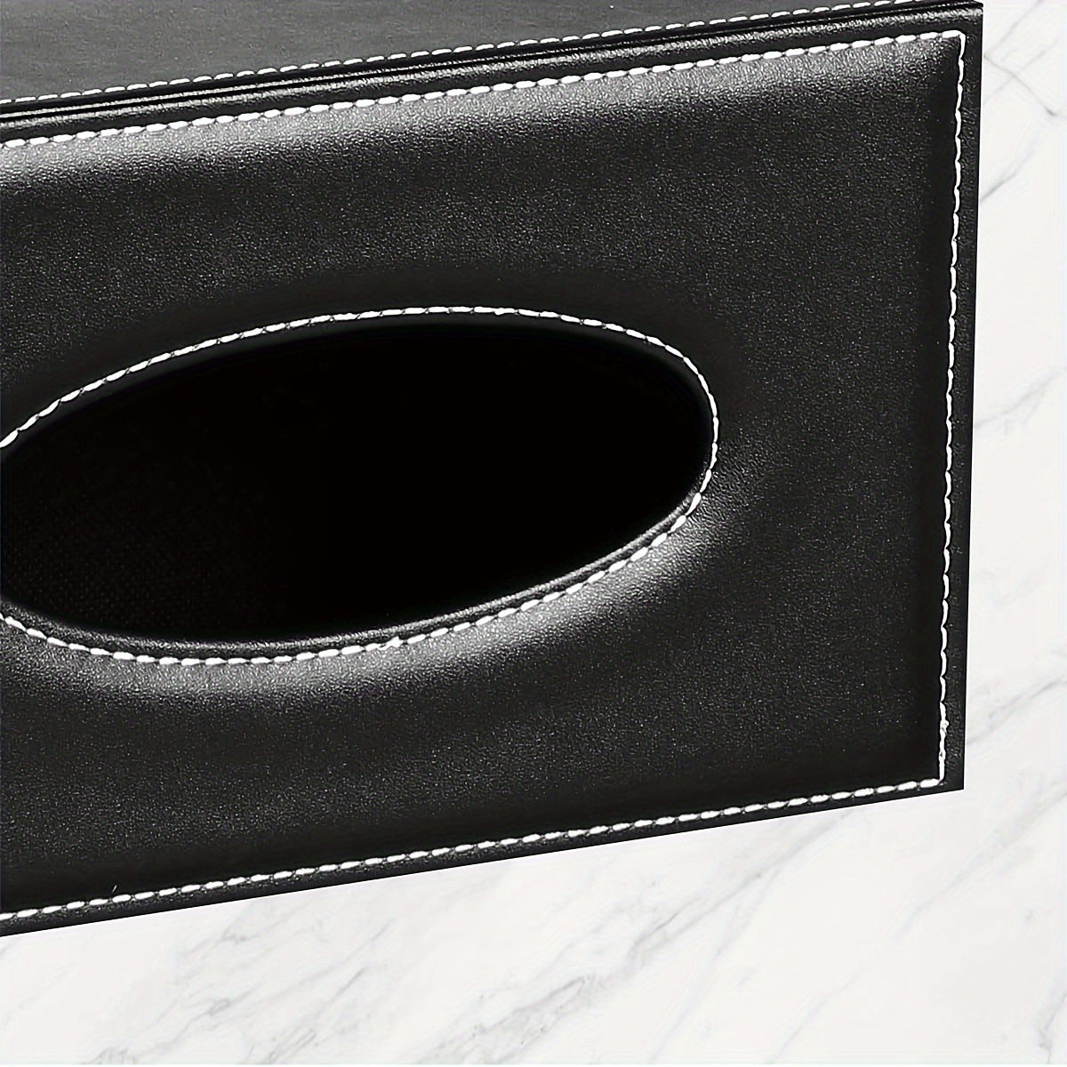 Stylish Faux Leather Storage Box with 4 Compartments