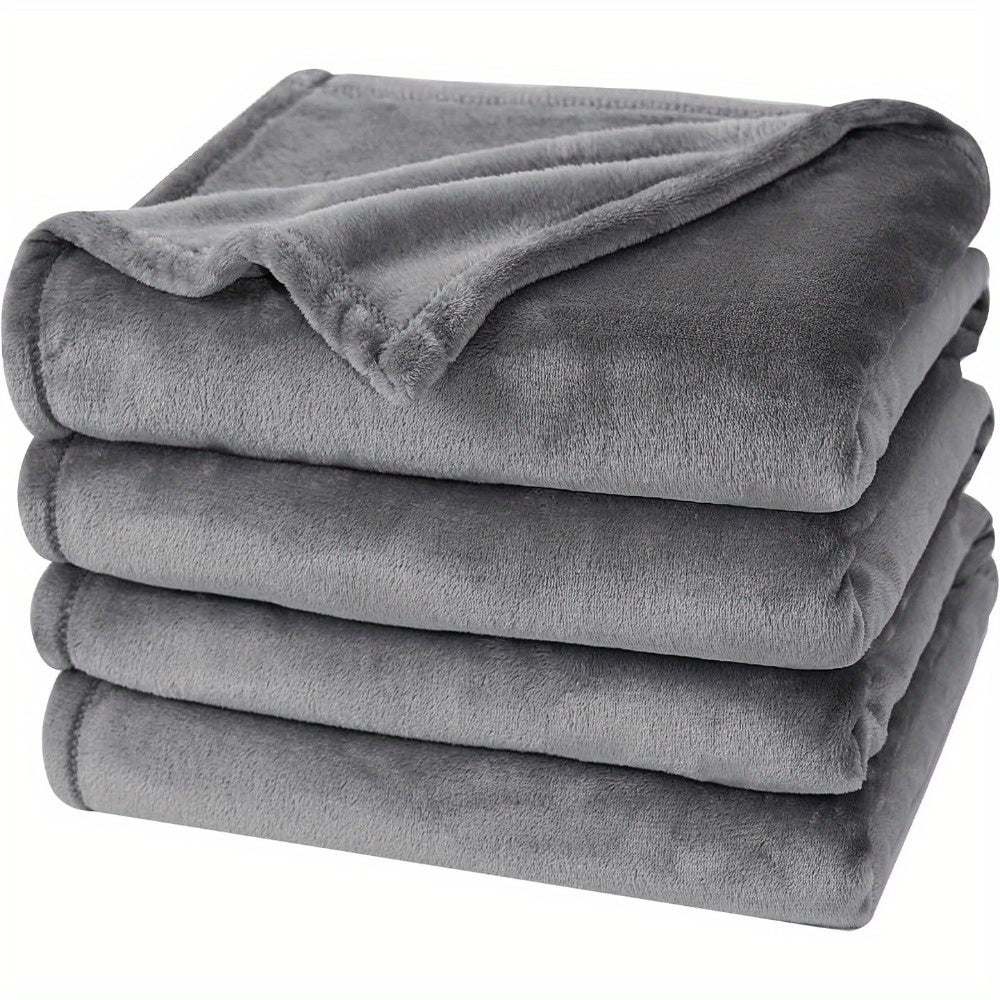 Cozy Plush Throw Blanket - Soft Reversible for All Seasons