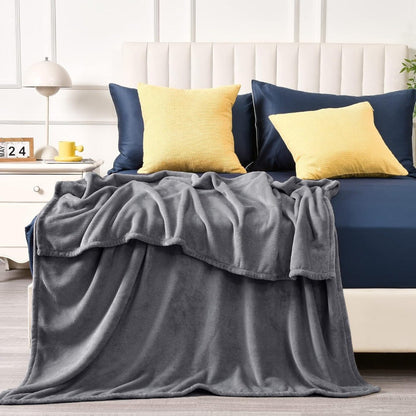 Cozy Plush Throw Blanket - Soft Reversible for All Seasons