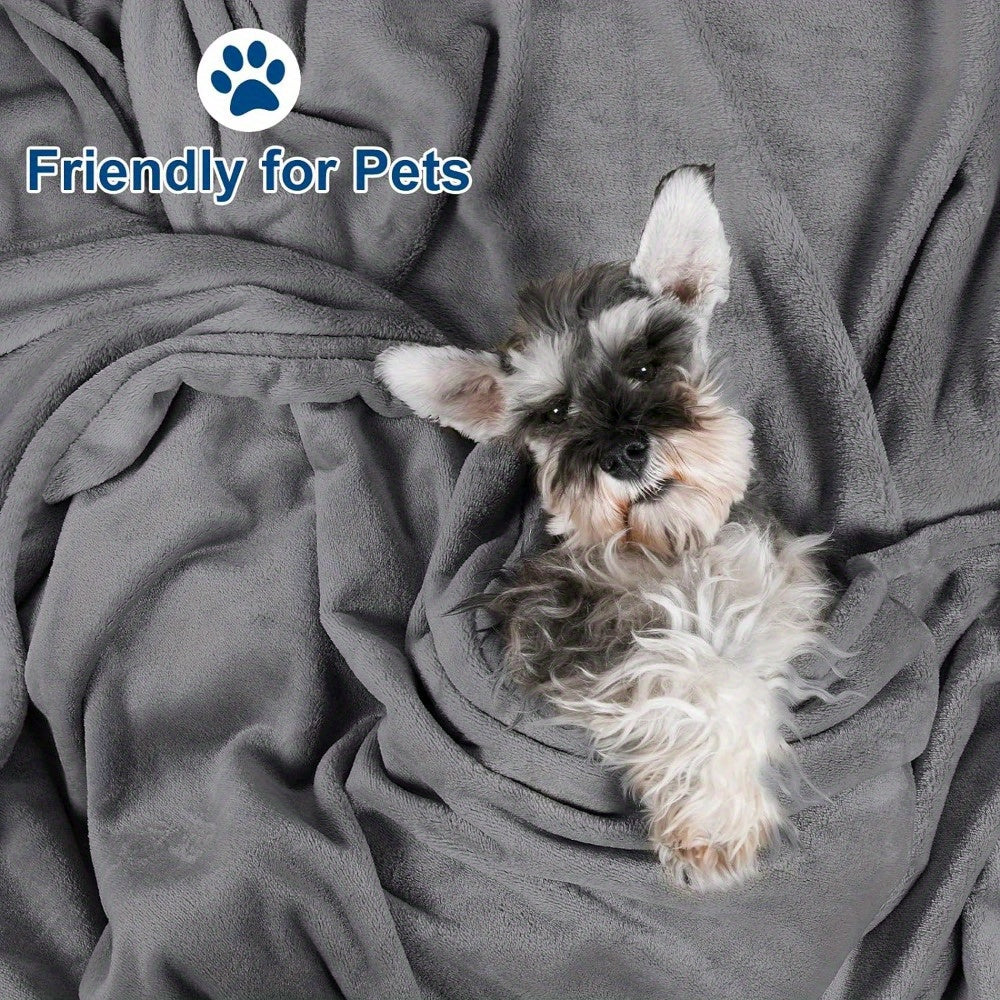 Cozy Plush Throw Blanket - Soft Reversible for All Seasons