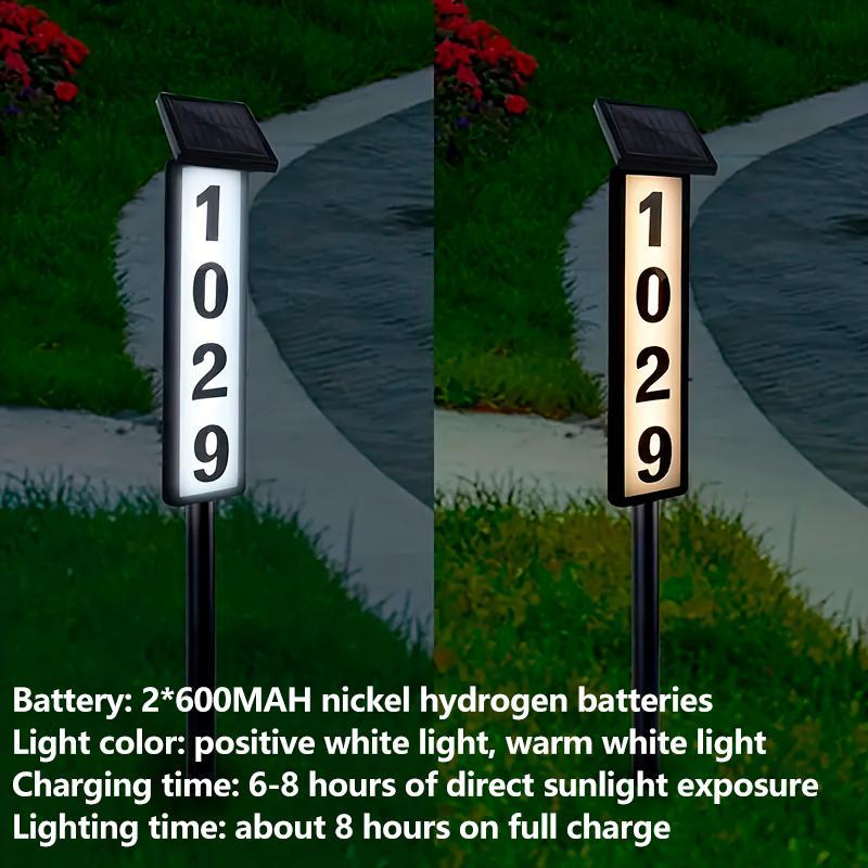 Wireless Solar Address Sign with Bright Dual Lights