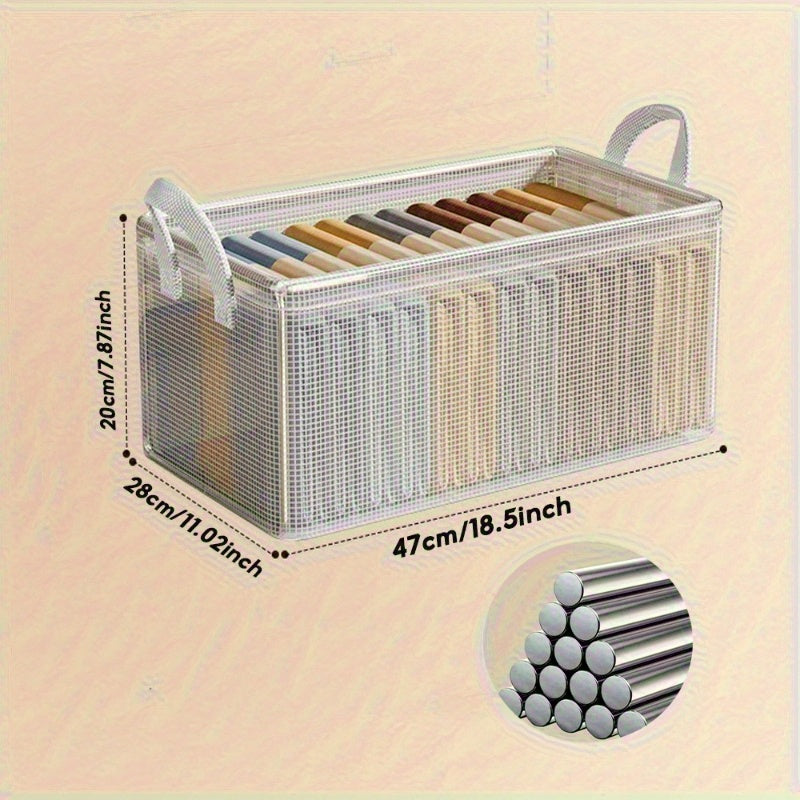 Compact Foldable Storage Containers for Clothes and Books