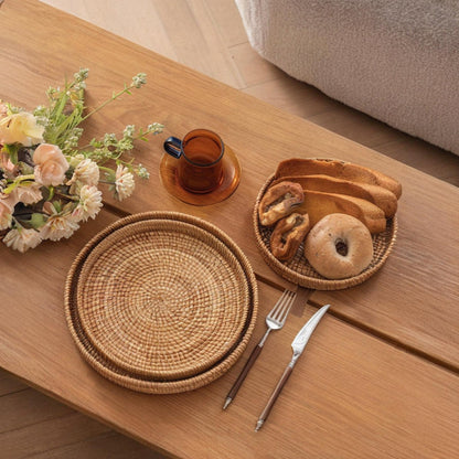 Natural Woven Rattan Serving Bowl - Befez