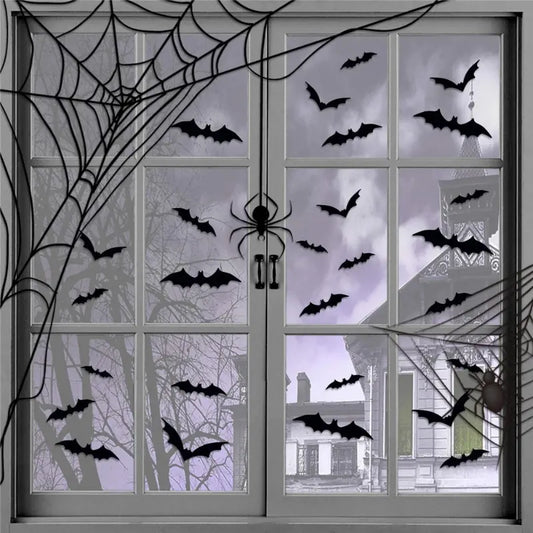 Spooky Wall Decals - Halloween Home Decor Stickers (120 Pack) - Befez