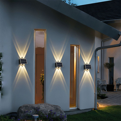 Outdoor Solar LED Wall Light Waterproof Rectangular Lamp