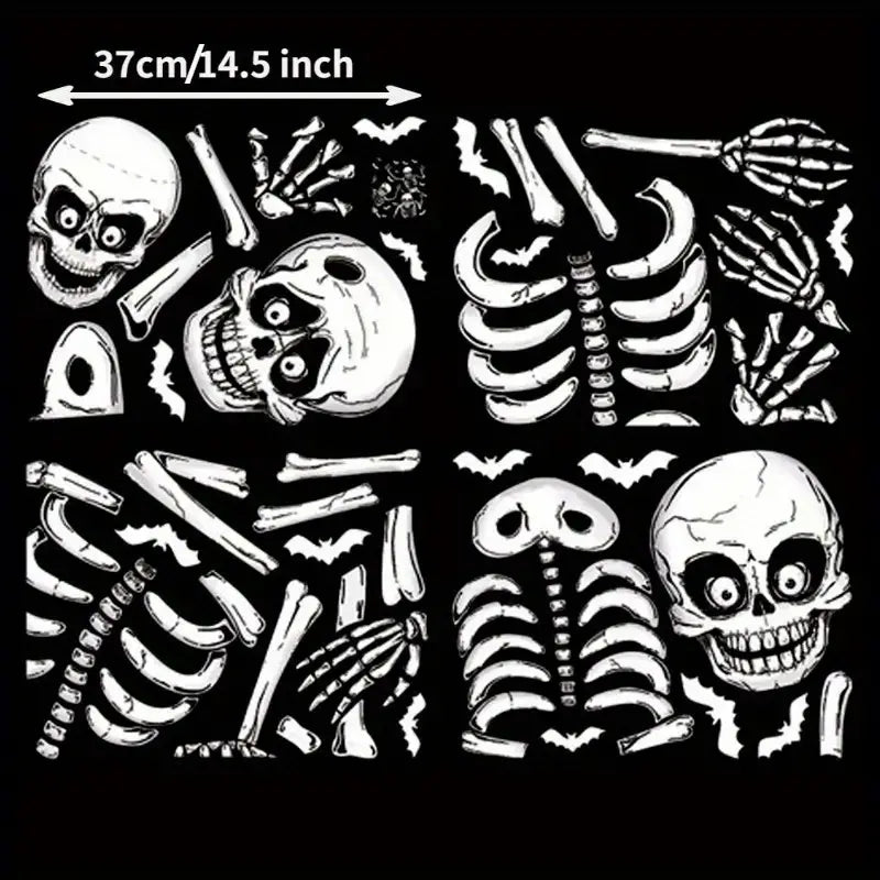 Spooky Halloween Window Stickers - 140PCS Removable Clings