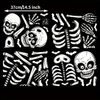 Spooky Halloween Window Stickers - 140PCS Removable Clings