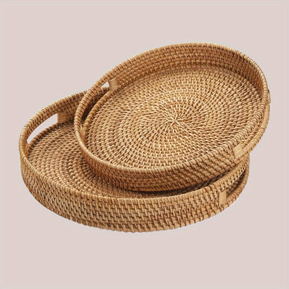 Natural Woven Rattan Serving Tray - Befez