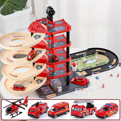 Action Fire Station Playset with Police Cars