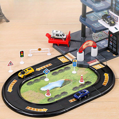 Action Fire Station Playset with Police Cars