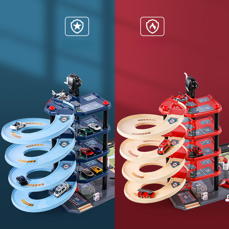 Action Fire Station Playset with Police Cars