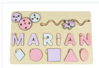 Custom Engraved Wooden Name Jigsaw Puzzle