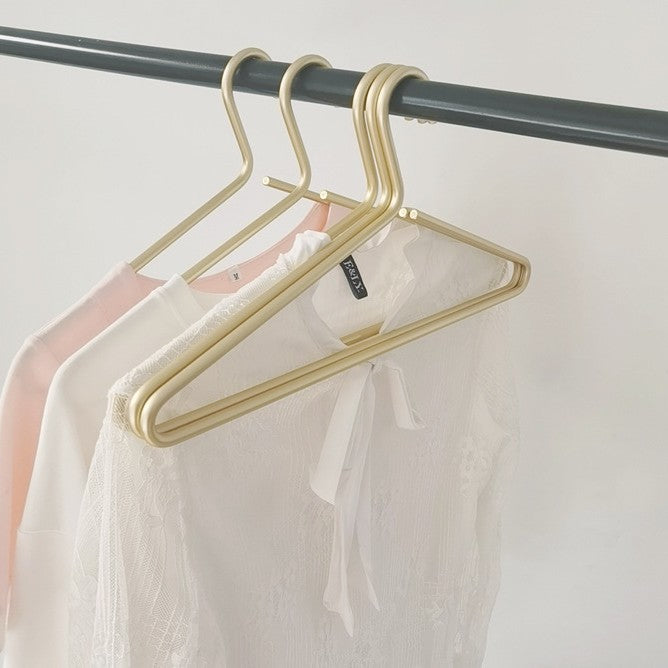Strong Metal Coat Hanger in Matte Gold Finish
