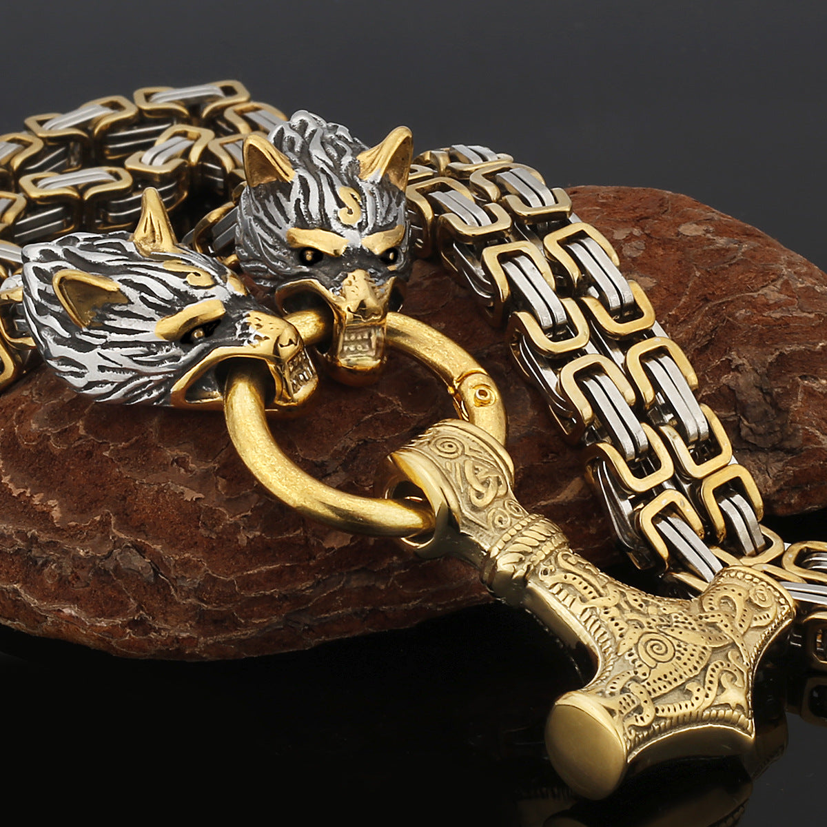 Strong Metal Viking Warrior Pendant Necklace