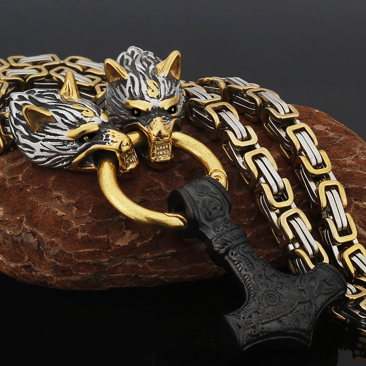 Strong Metal Viking Warrior Pendant Necklace