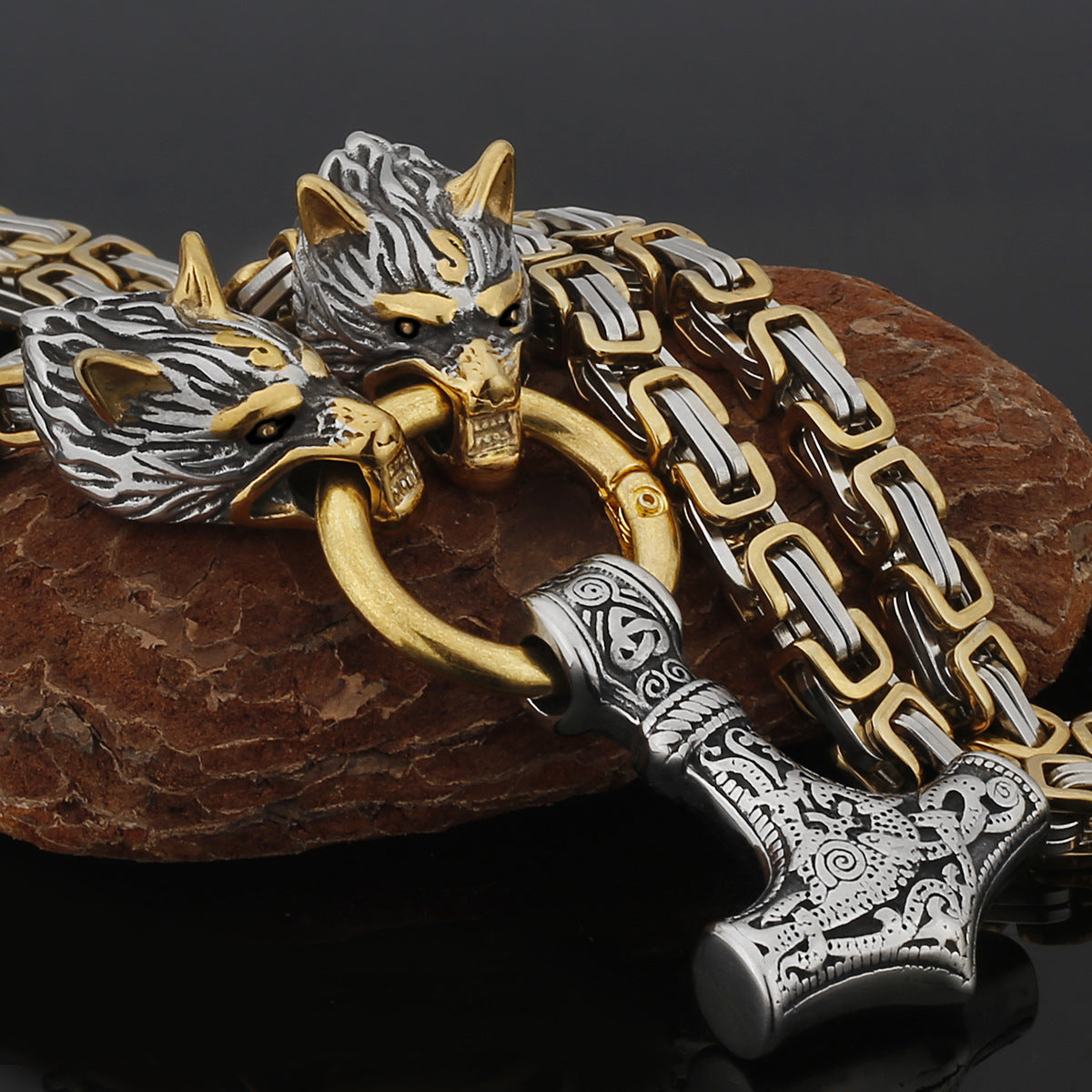 Strong Metal Viking Warrior Pendant Necklace