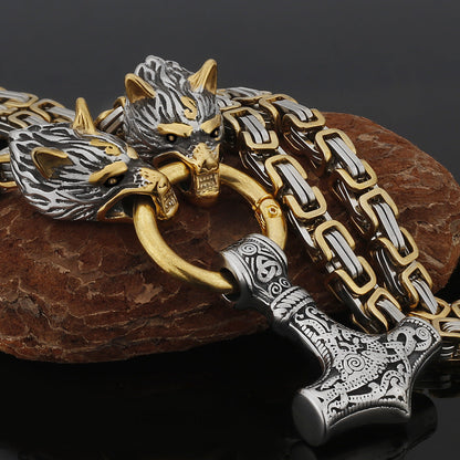 Strong Metal Viking Warrior Pendant Necklace