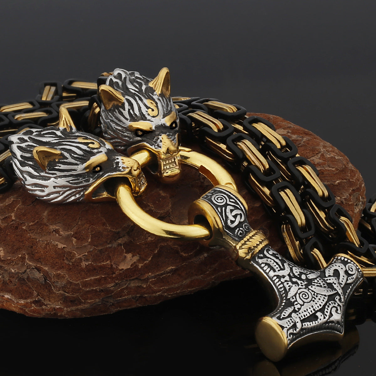 Strong Metal Viking Warrior Pendant Necklace