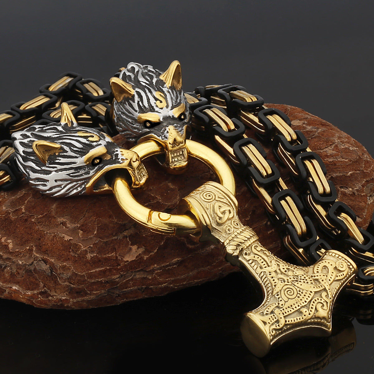 Strong Metal Viking Warrior Pendant Necklace