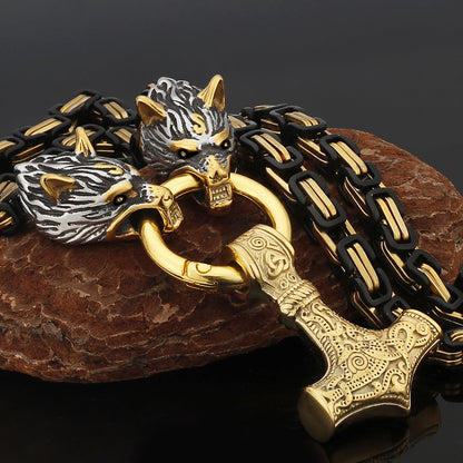 Strong Metal Viking Warrior Pendant Necklace